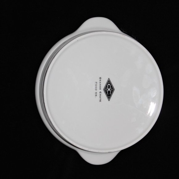 Vintage Orange Crate Vegetable Bowl | White Lidded Bowl With Gold Scrollwork - Picture 5 of 6